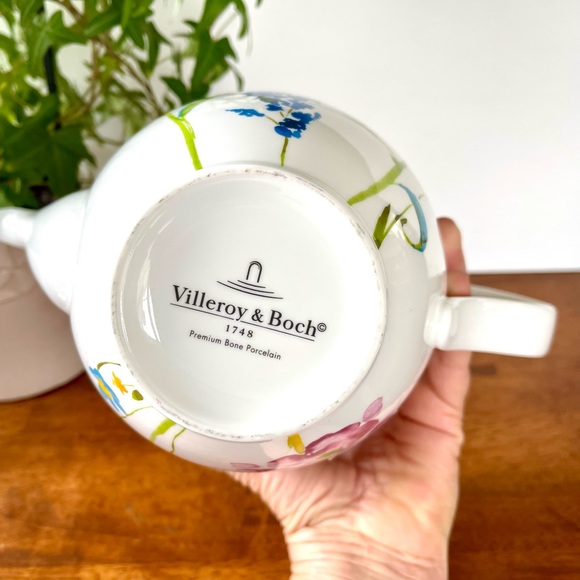 Villeroy and Boch Anmut Flowers Coffee Pot 50.75oz Made in Germany, New no box - Picture 10 of 11